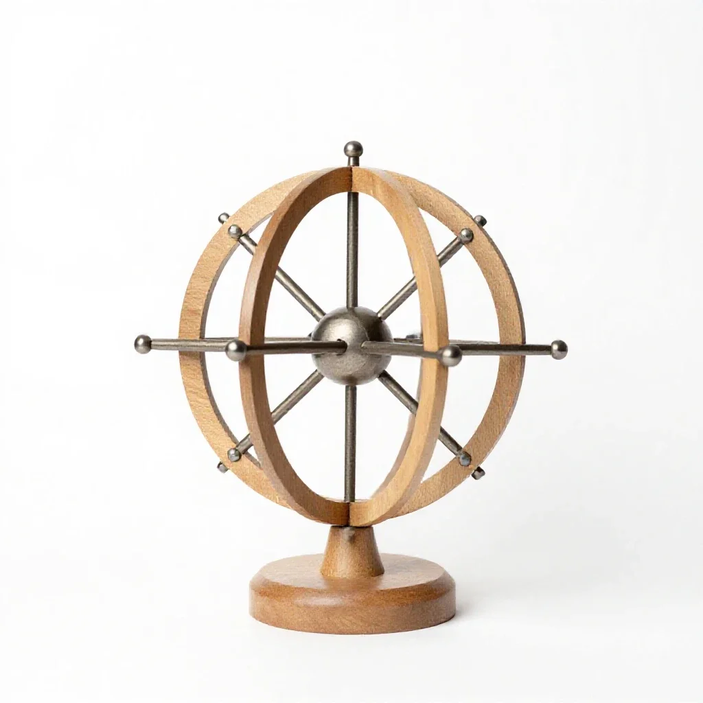 Orrery model isolated on a white background
