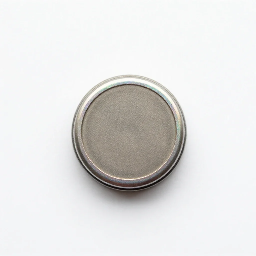 Holographic projector puck isolated on a white background
