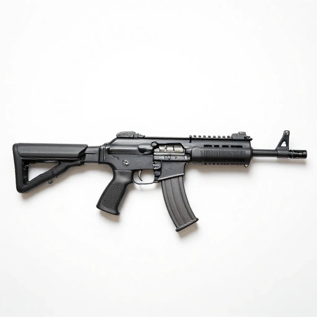 Modular plasma rifle isolated on a white background
