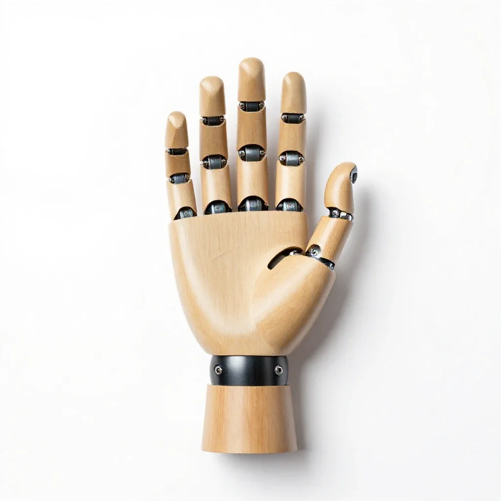 Robotic hand isolated on a white background