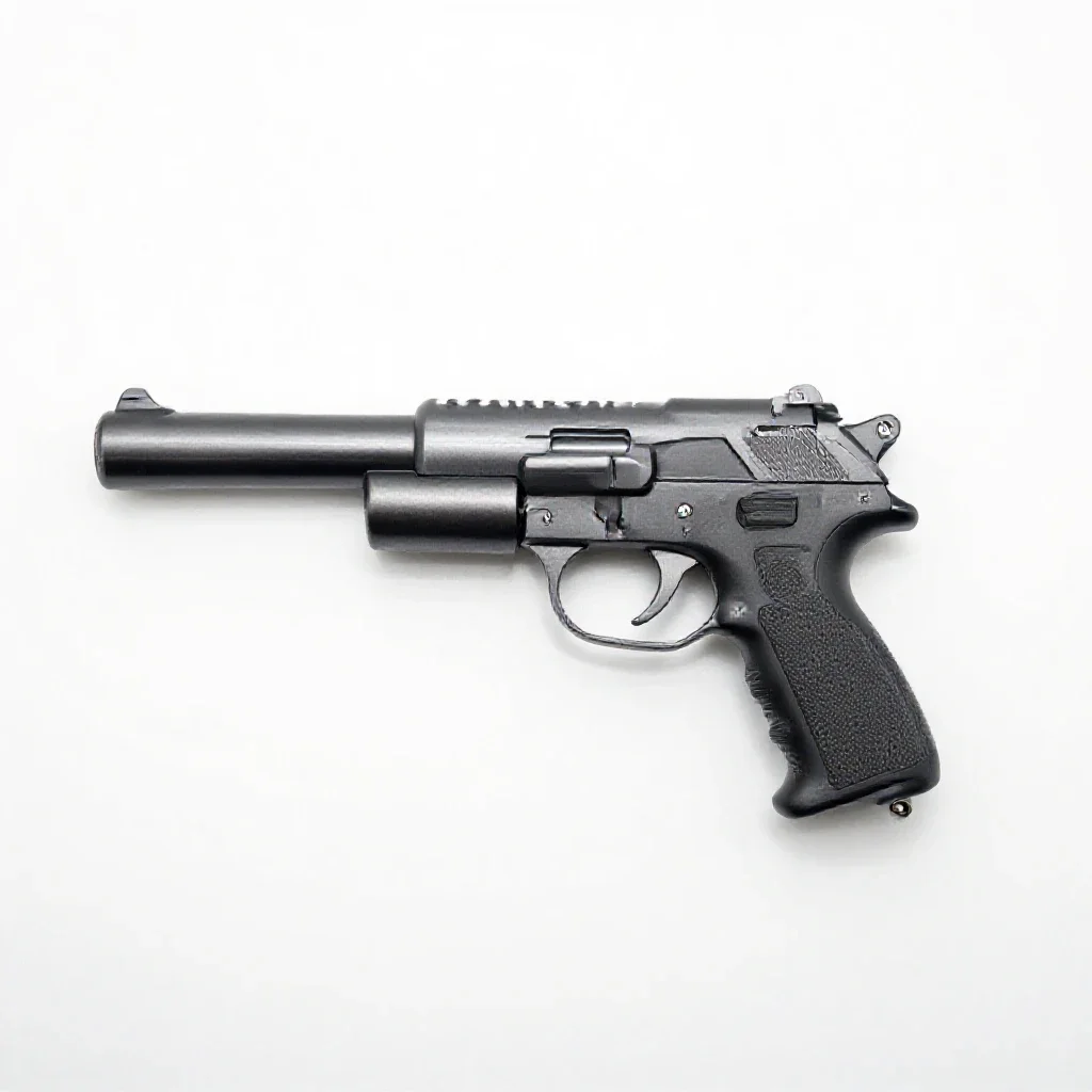 Sidearm blaster isolated on a white background