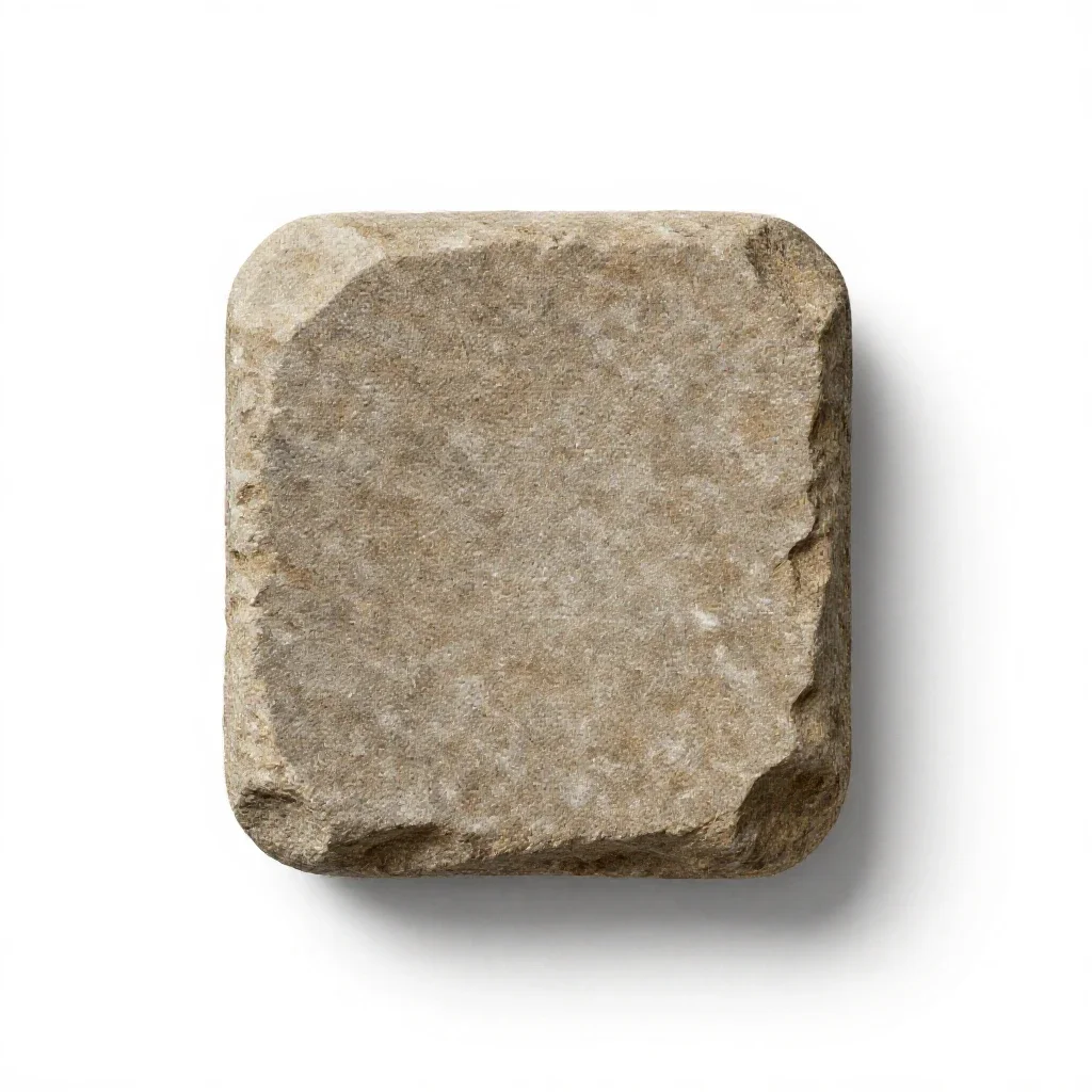 Alien artefact monolith isolated on a white background