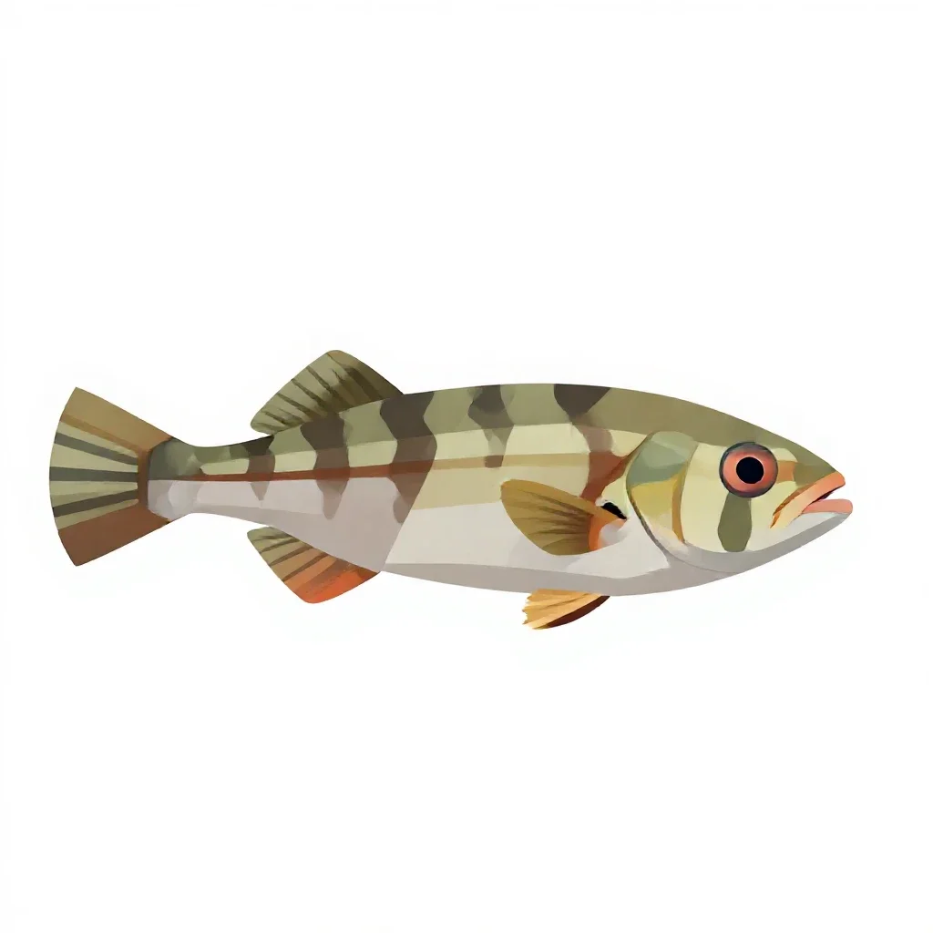 Barreleye fish isolated on a white background