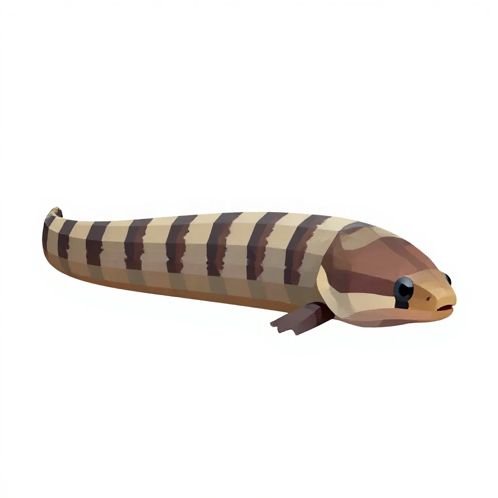 Garden eel isolated on a white background