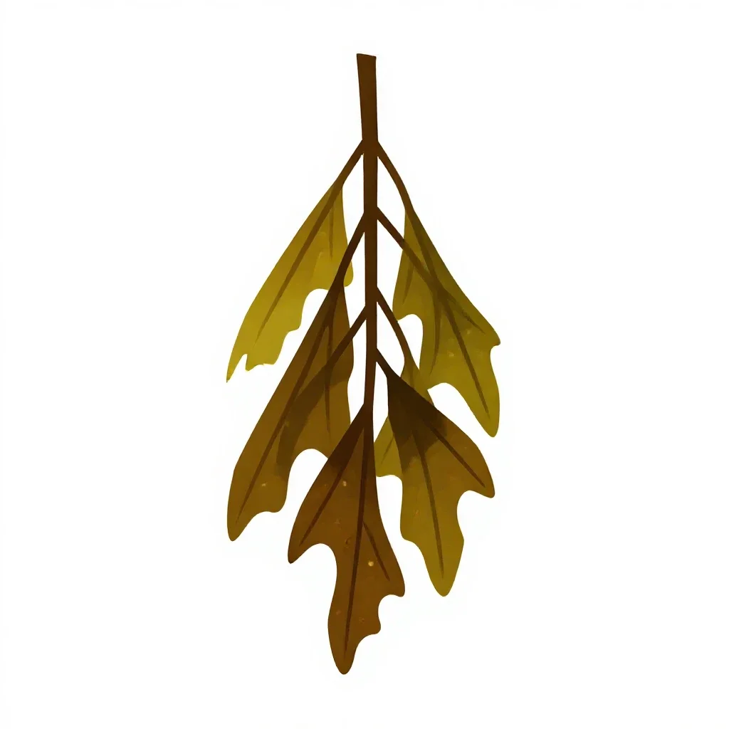 Kelp holdfast isolated on a white background