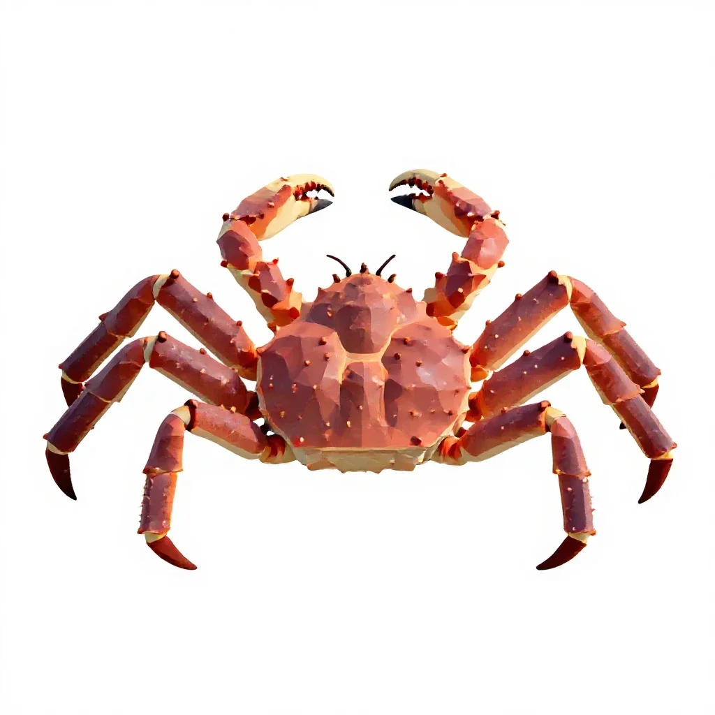 King crab isolated on a white background