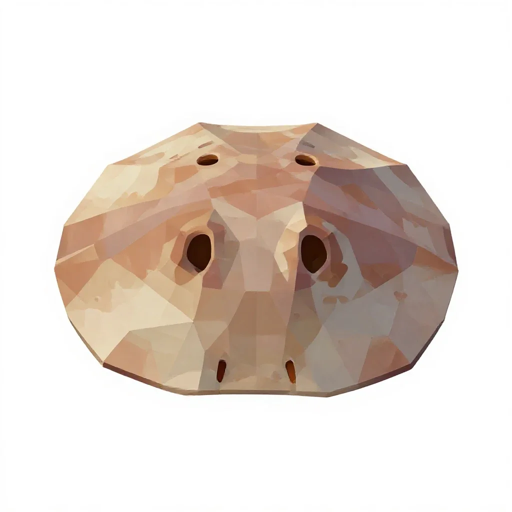 Sand dollar burrowing isolated on a white background