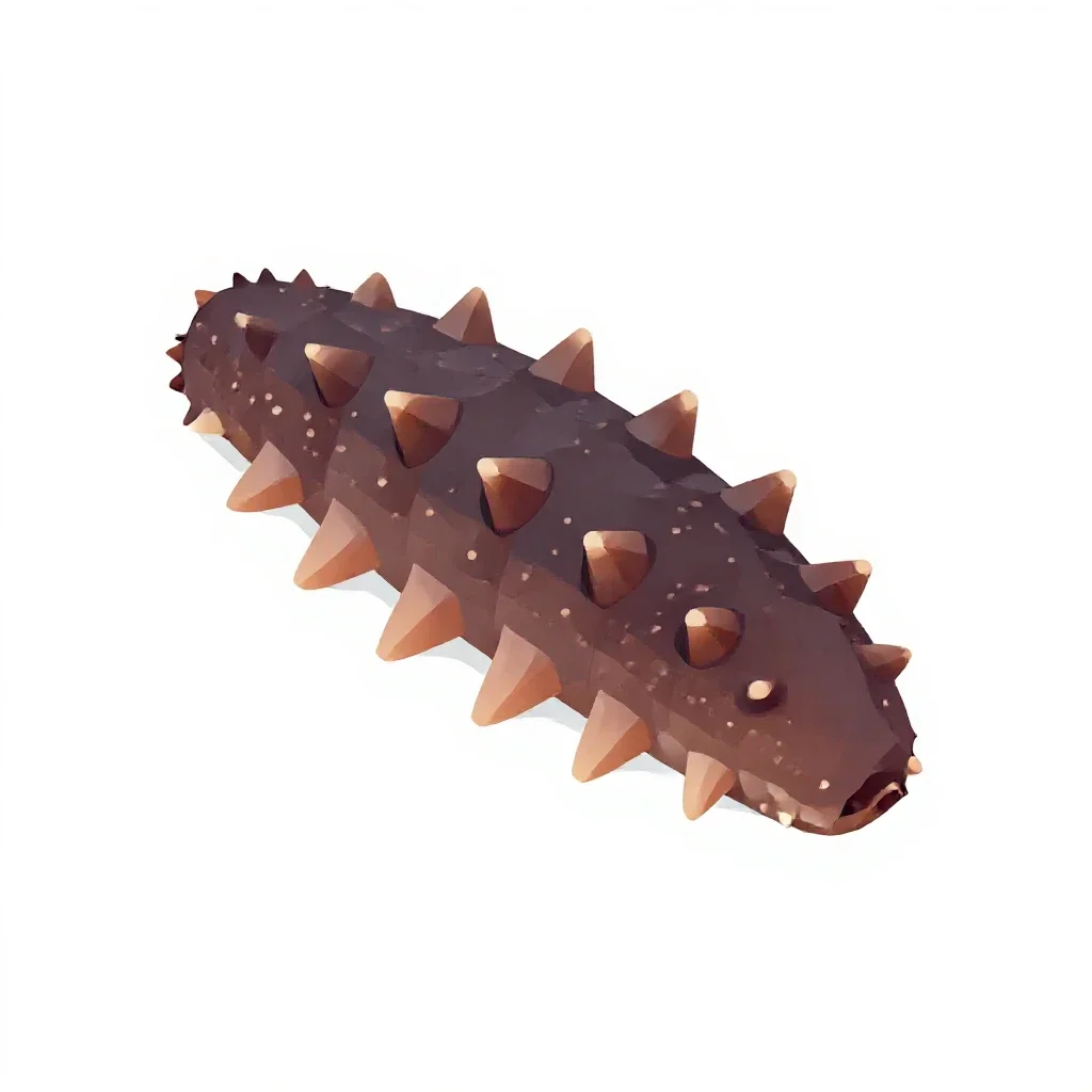 Sea cucumber isolated on a white background