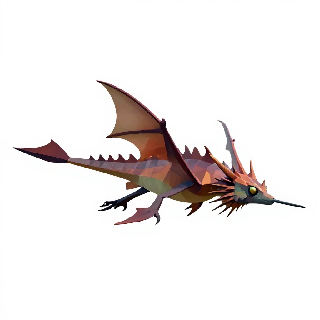 Seadragon isolated on a white background