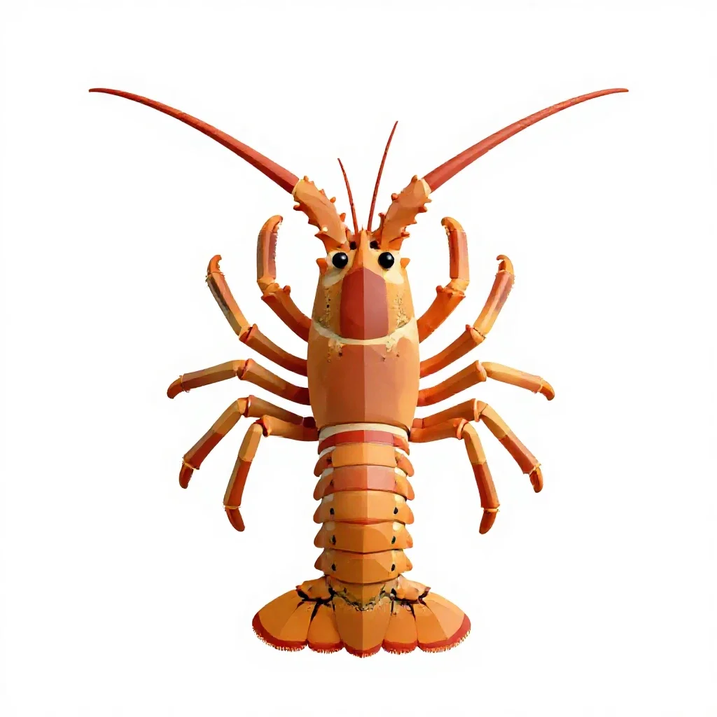 Spiny lobster isolated on a white background