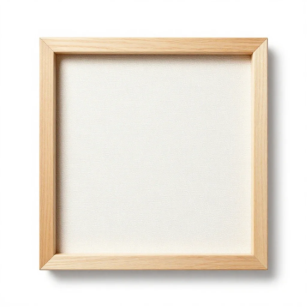 Canvas stretcher frame isolated on a white background