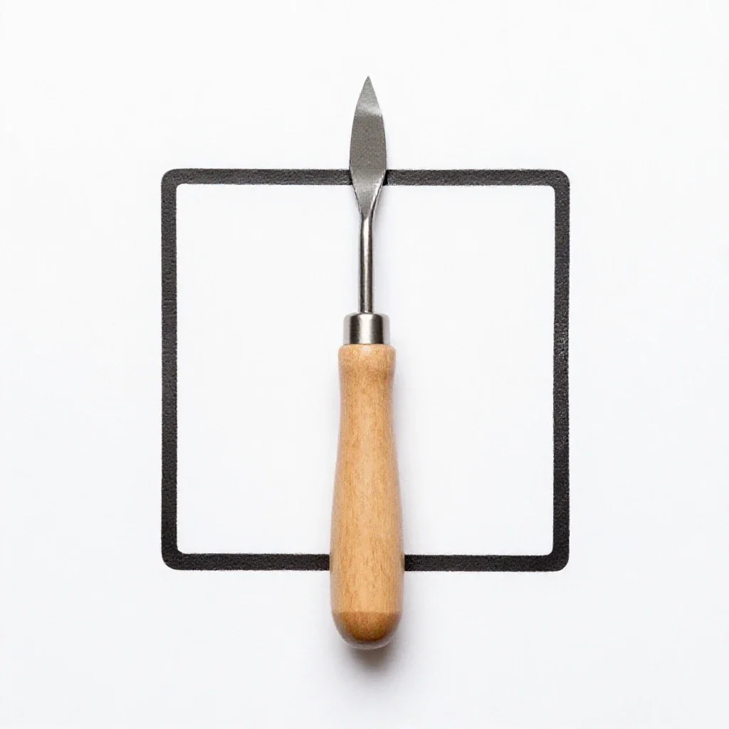 Linocut carving tool isolated on a white background