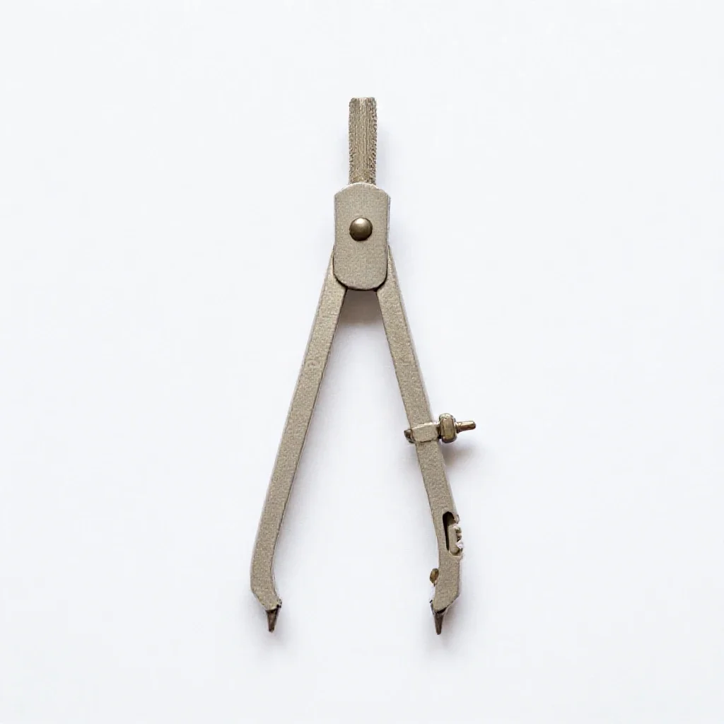 Pair of compasses isolated on a white background