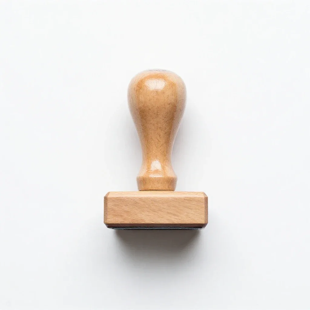 Rubber stamp set isolated on a white background