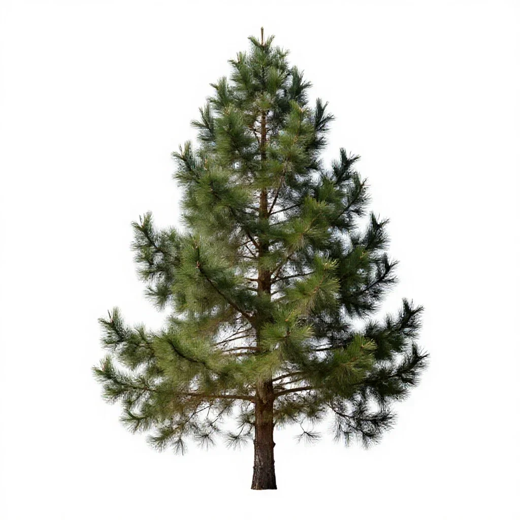 Bristlecone pine isolated on a white background