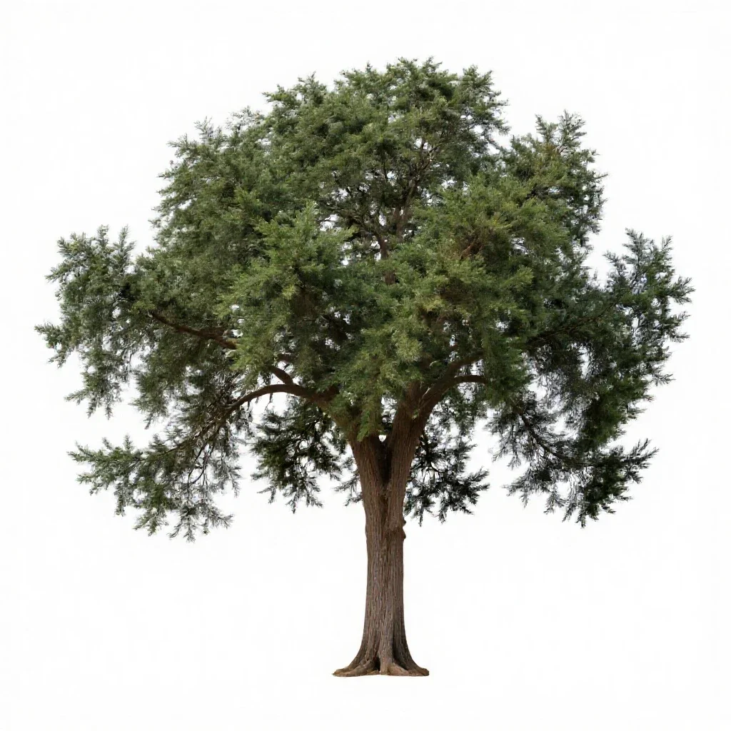 Cedar of Lebanon isolated on a white background