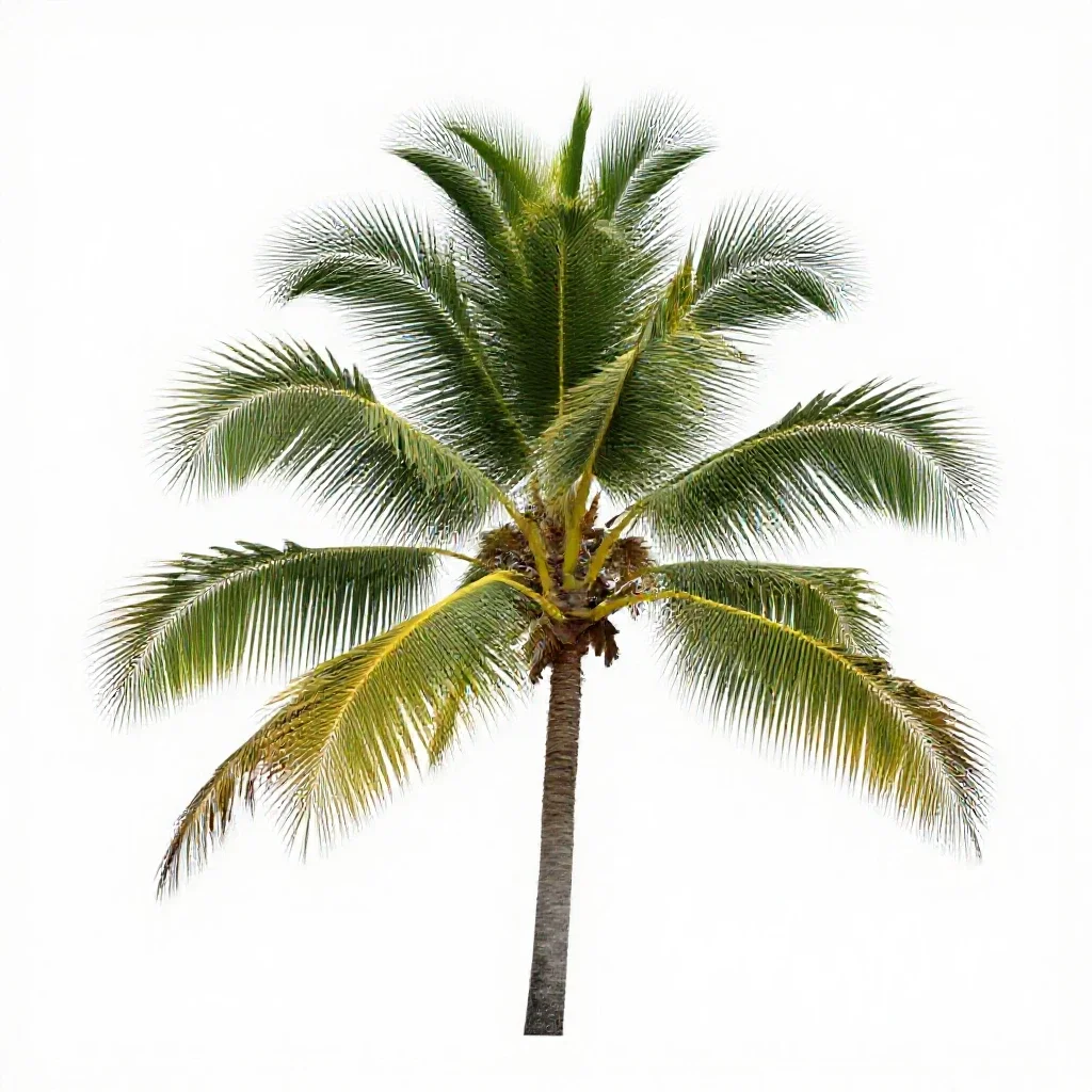 Coconut palm isolated on a white background