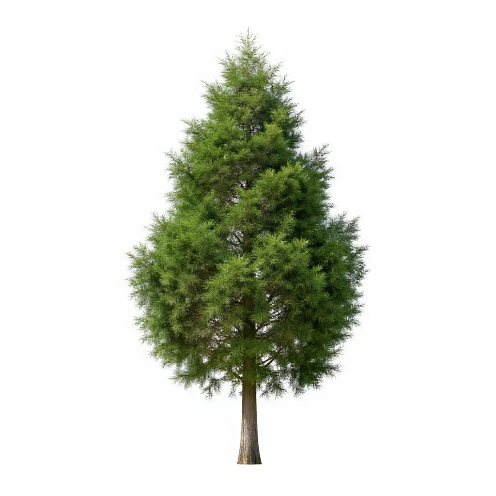 Cypress isolated on a white background