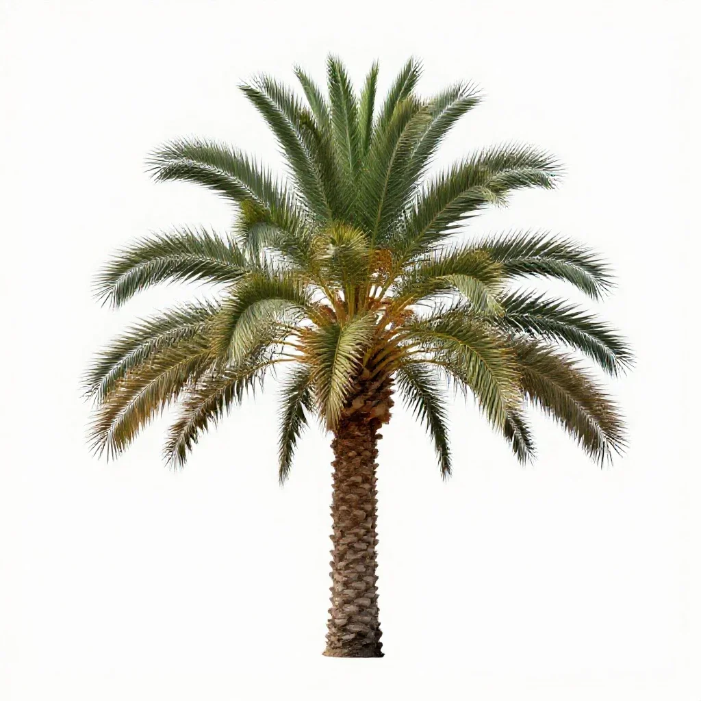 Date palm isolated on a white background