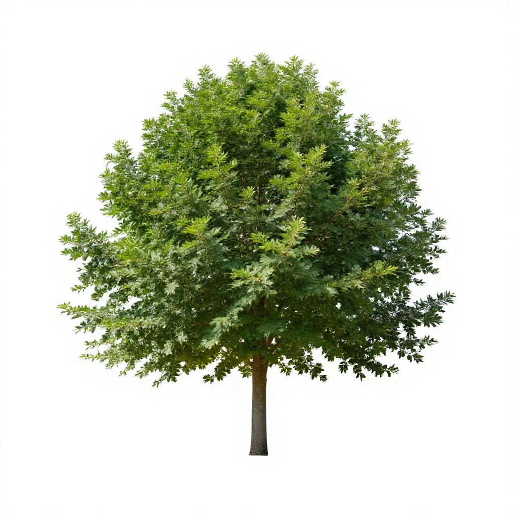 Fig tree with fruit isolated on a white background
