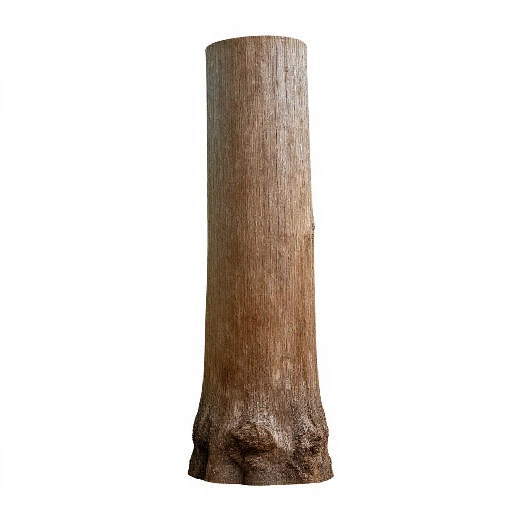 Kauri trunk isolated on a white background