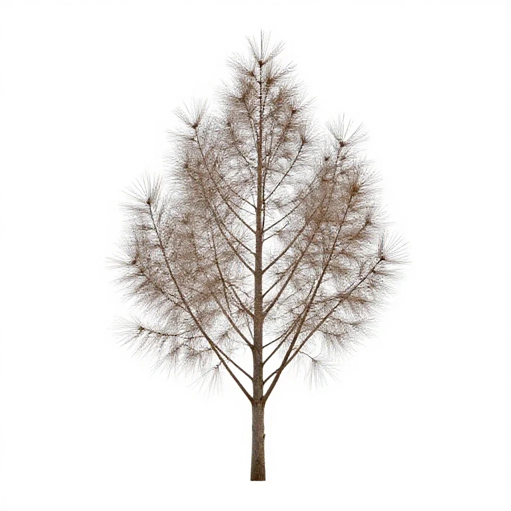 Silver beech isolated on a white background