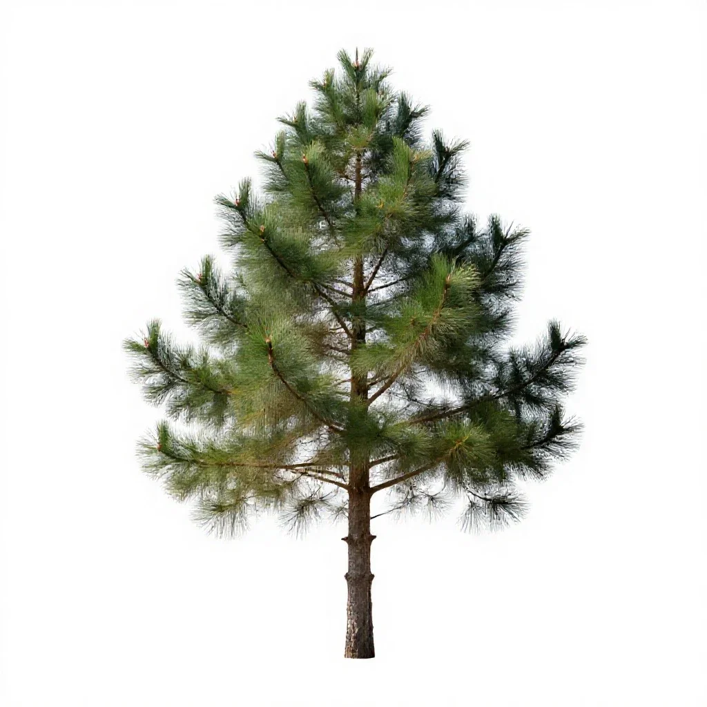 Stone pine isolated on a white background