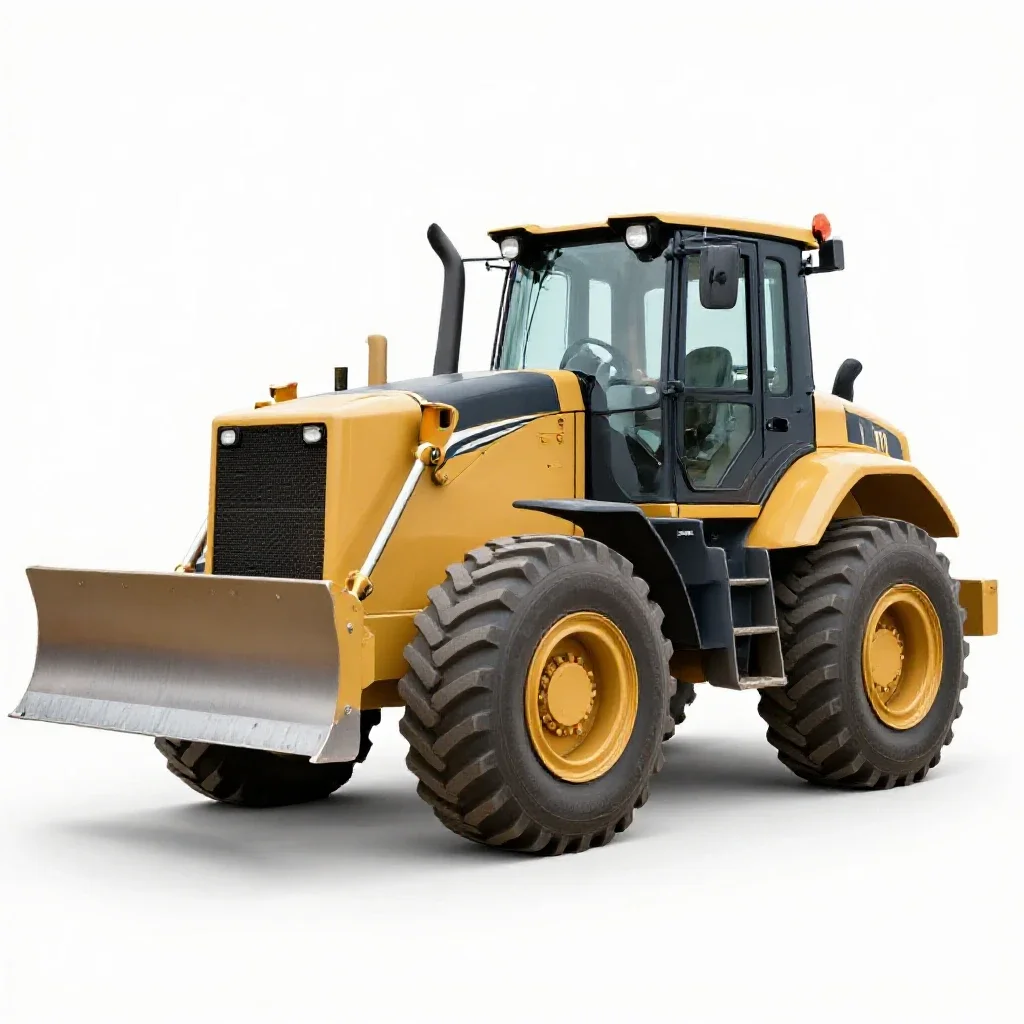 Bulldozer isolated on a white background