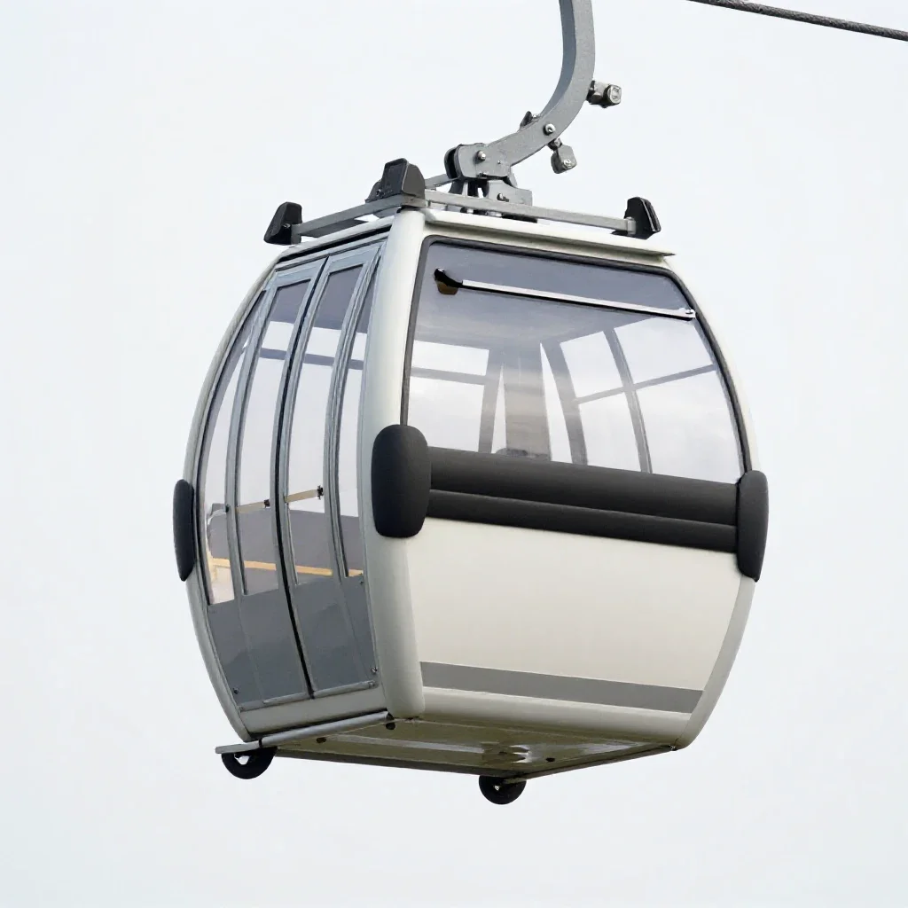 Cable car gondola isolated on a white background