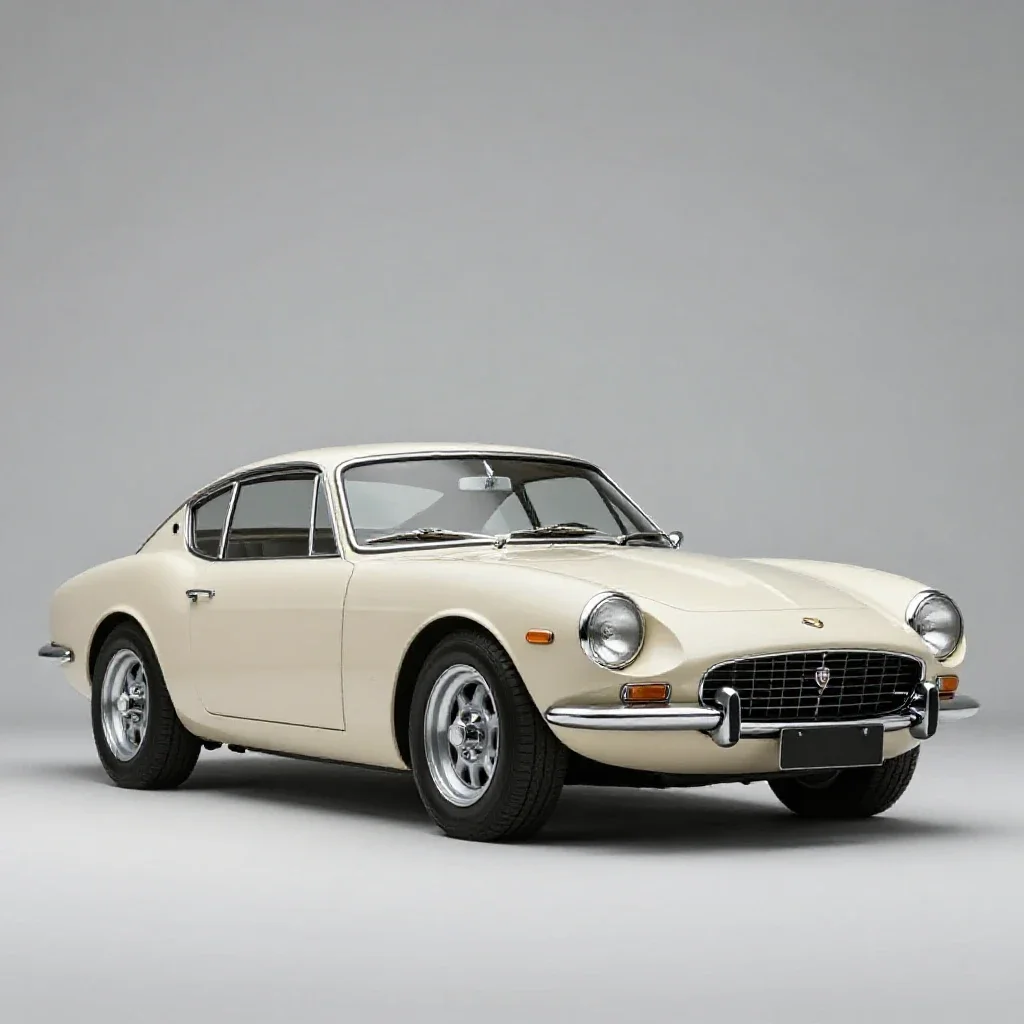 Classic sports coupe isolated on a white background