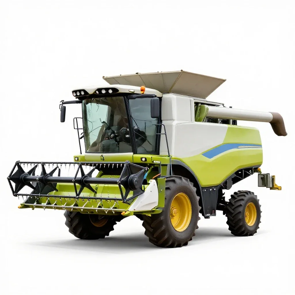 Combine harvester isolated on a white background