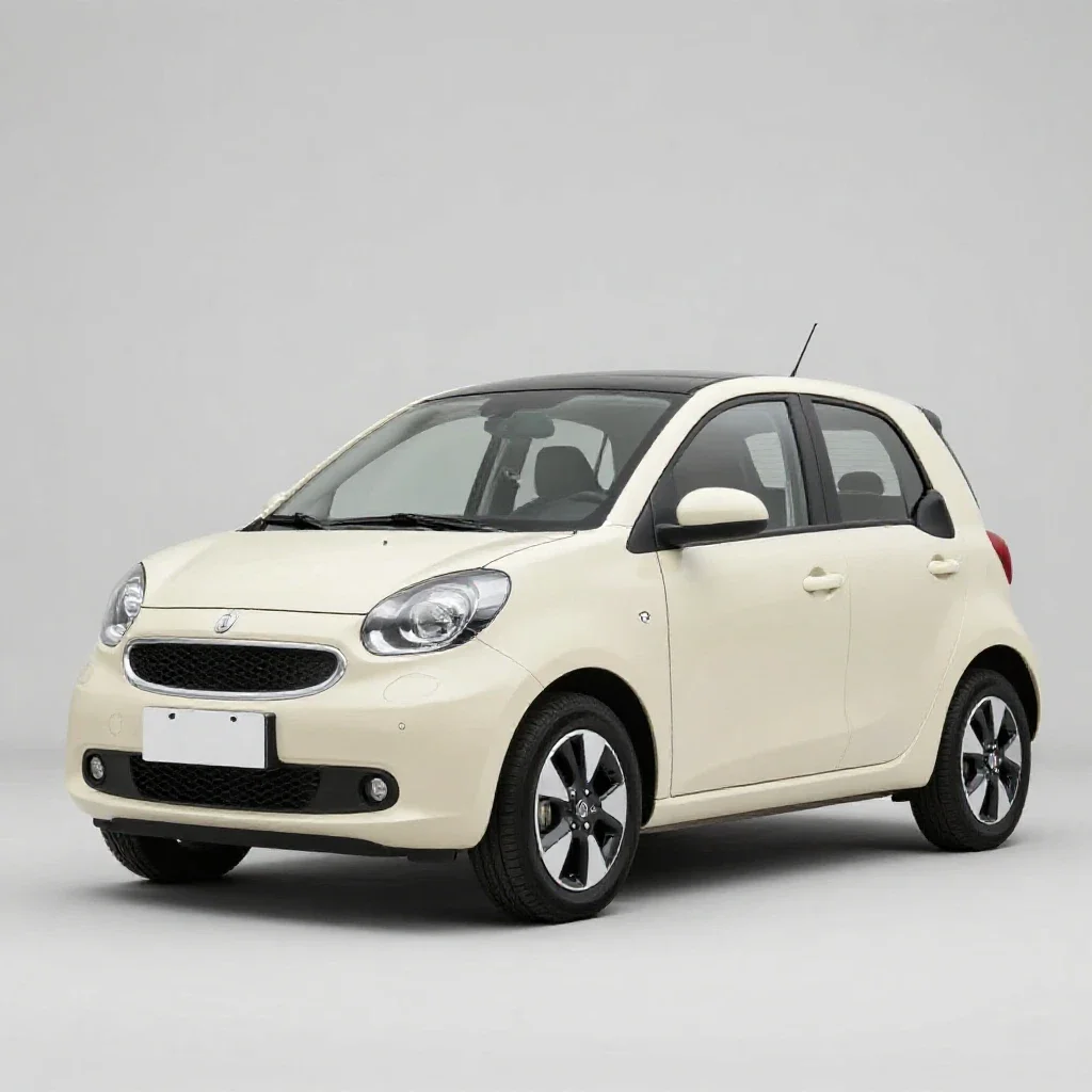Compact city car isolated on a white background