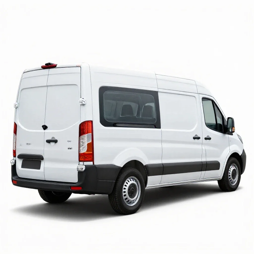 Delivery van isolated on a white background