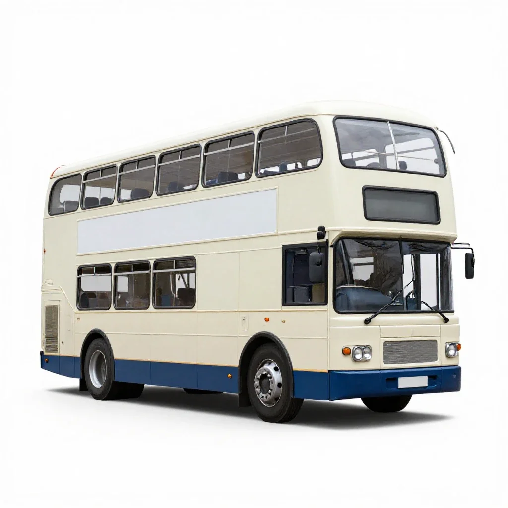 Double decker bus isolated on a white background