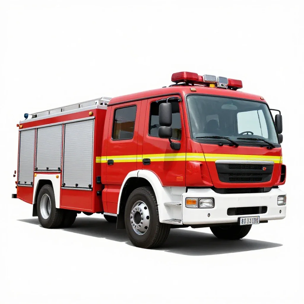Fire engine isolated on a white background