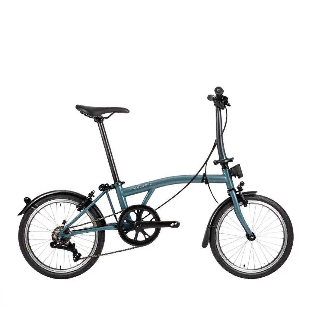 Folding bicycle isolated on a white background