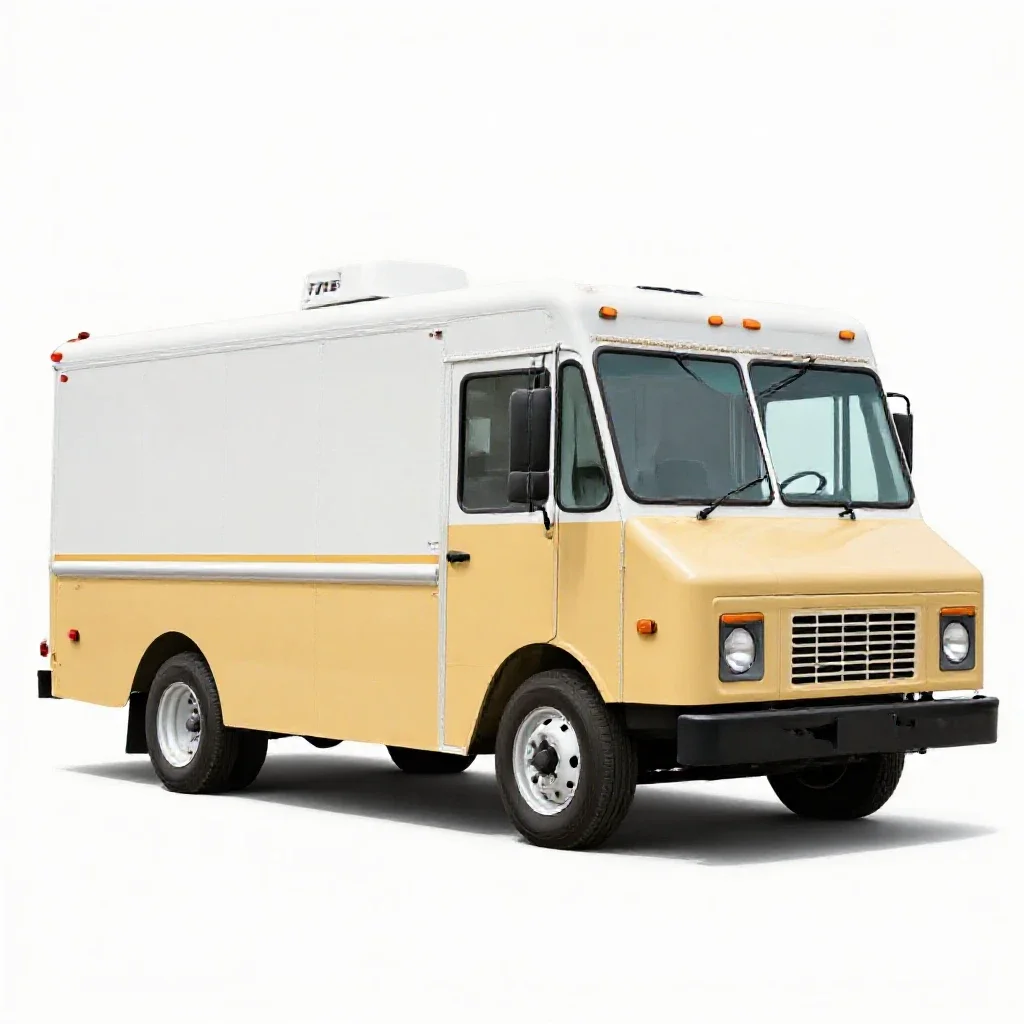 Food truck isolated on a white background