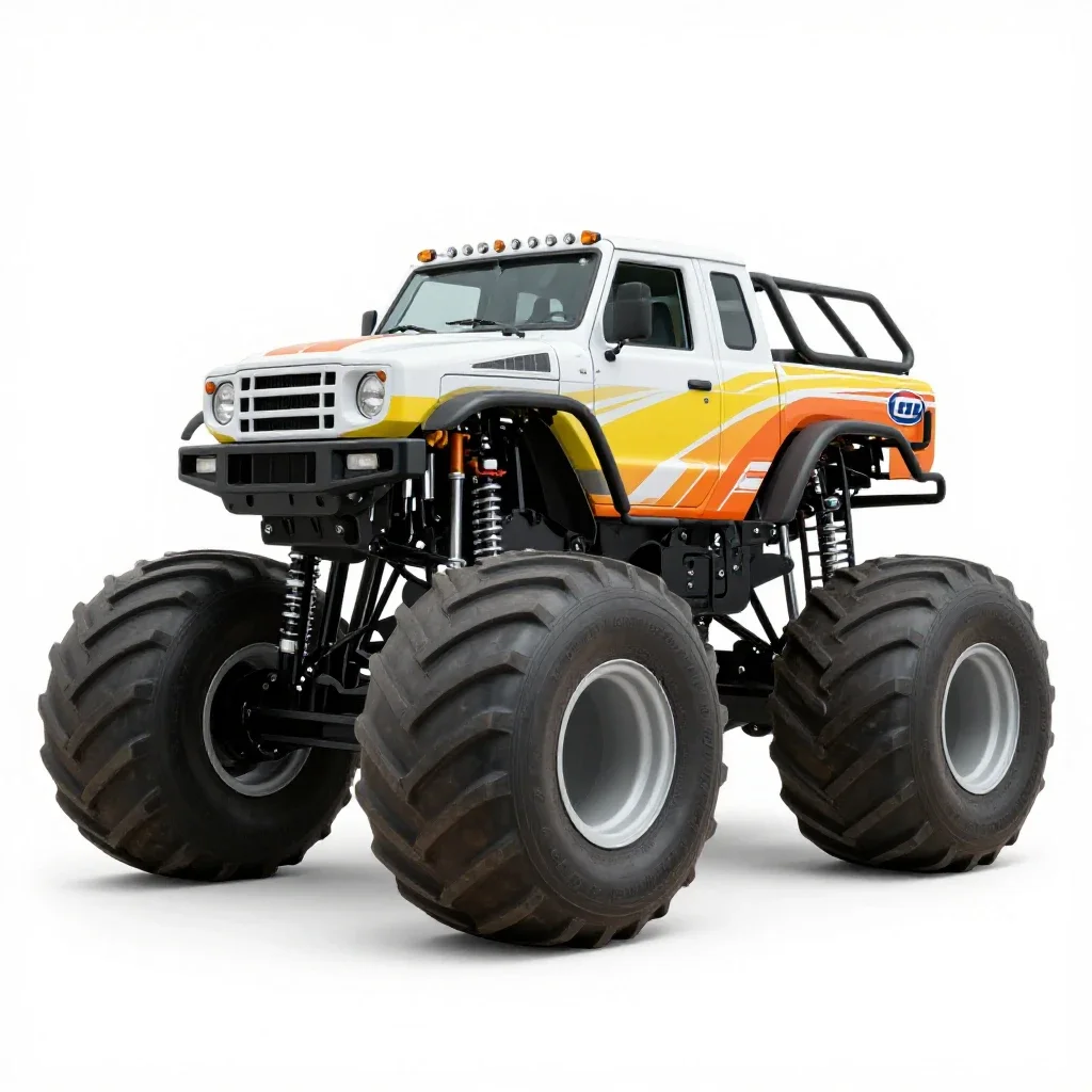 Monster truck isolated on a white background