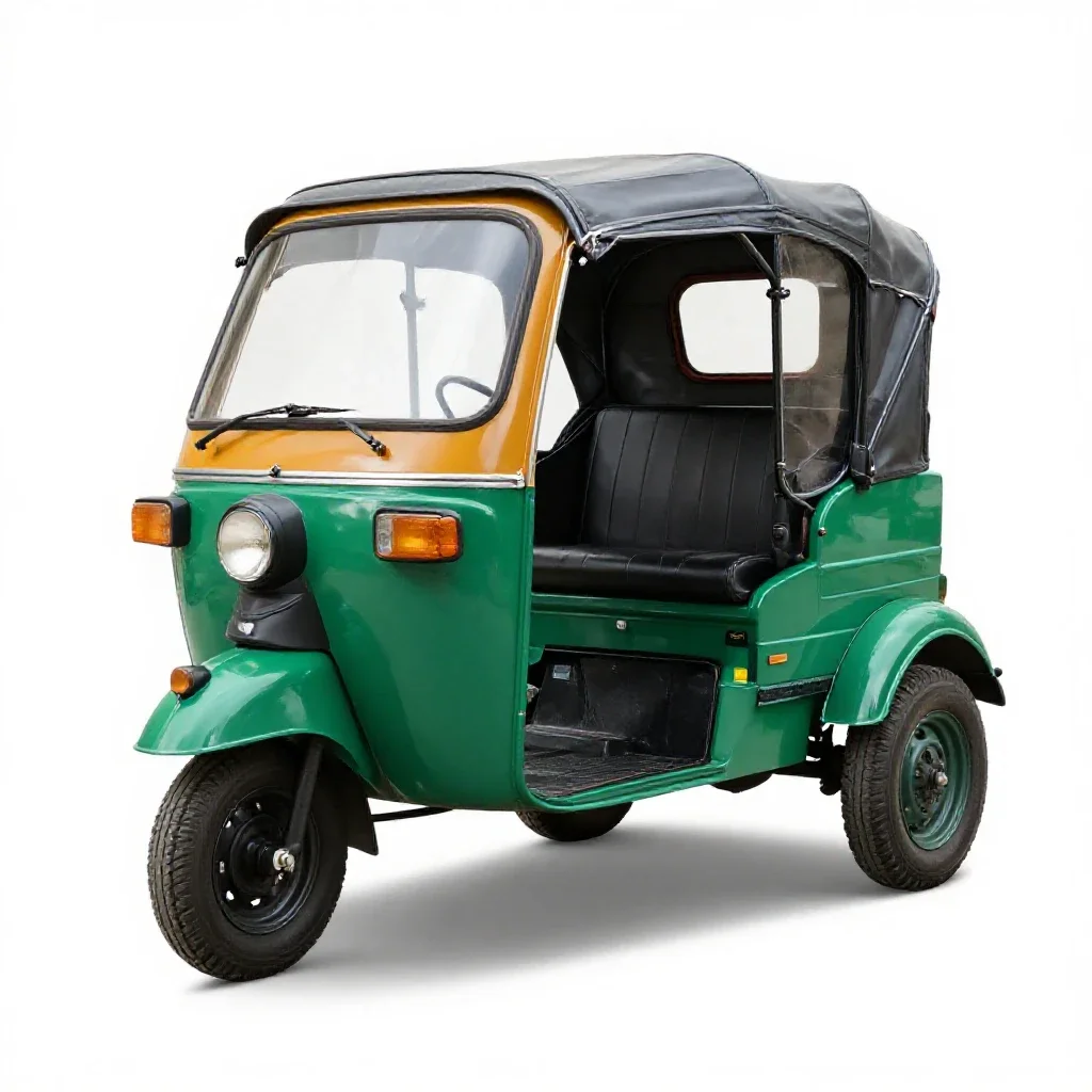 Rickshaw isolated on a white background