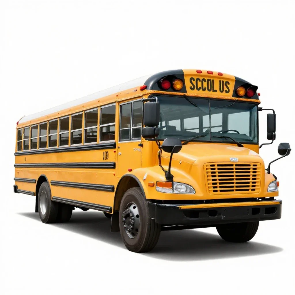 School bus isolated on a white background