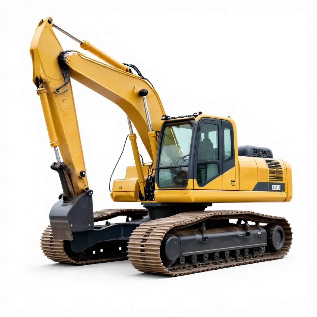 Excavator isolated on a white background