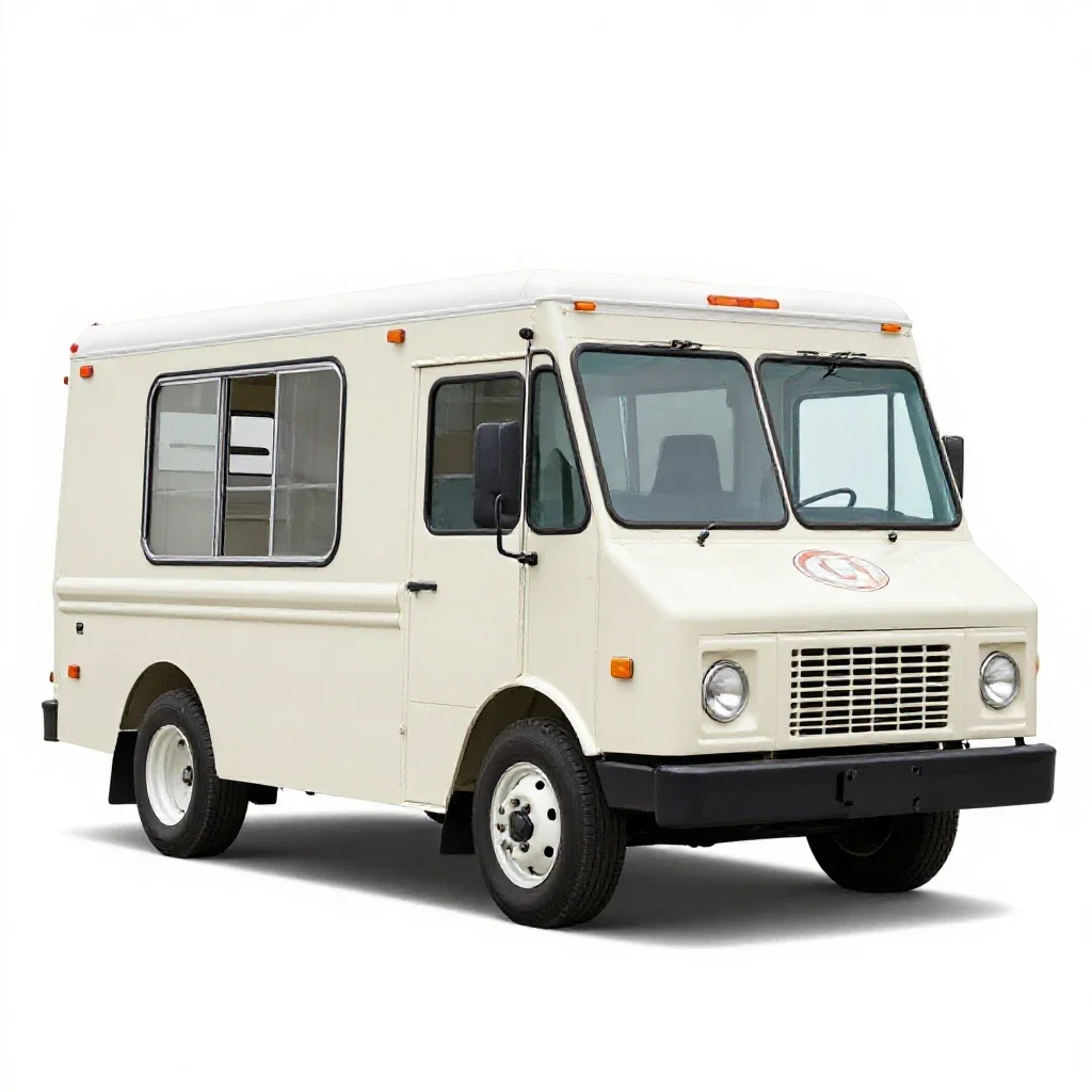 Ice cream truck isolated on a white background