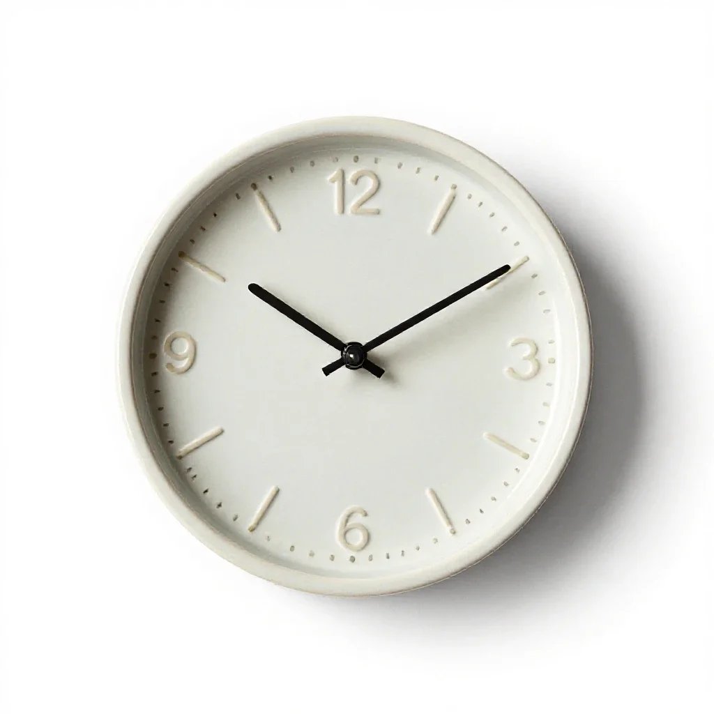 Pendulum wall clock isolated on a white background