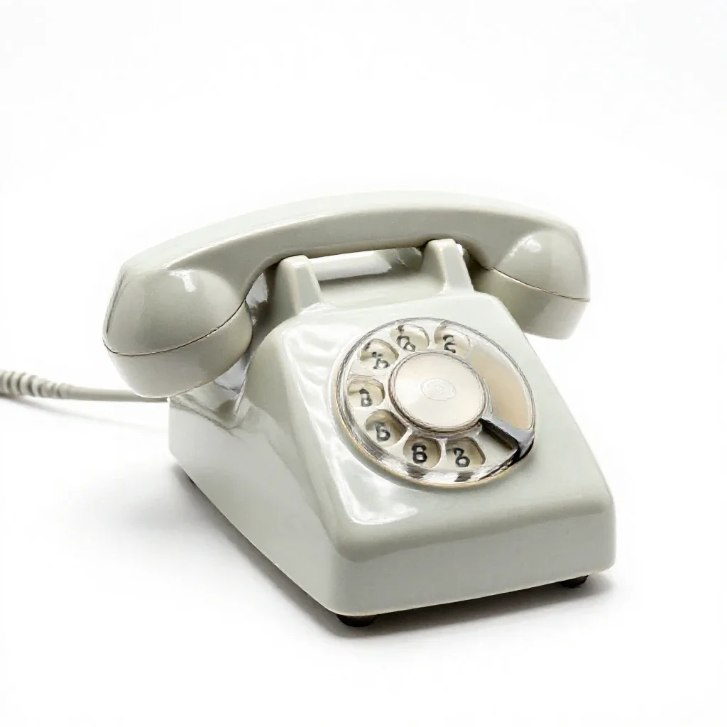 Rotary telephone switchboard isolated on a white background