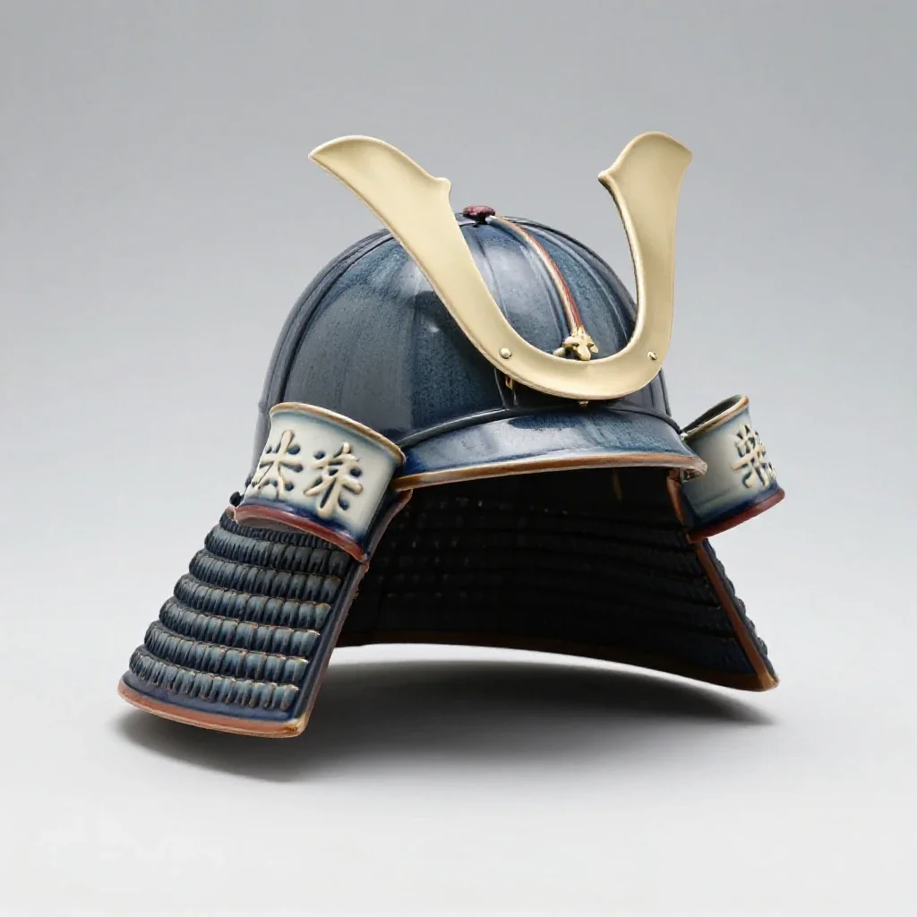 Samurai helmet isolated on a white background