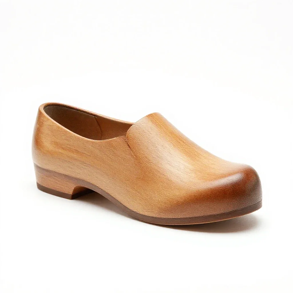Wooden shoe last isolated on a white background
