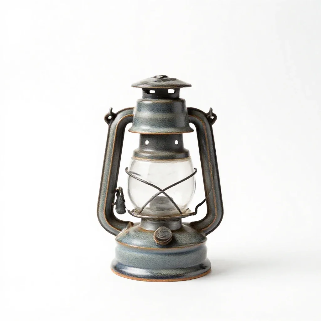Oil lamp isolated on a white background