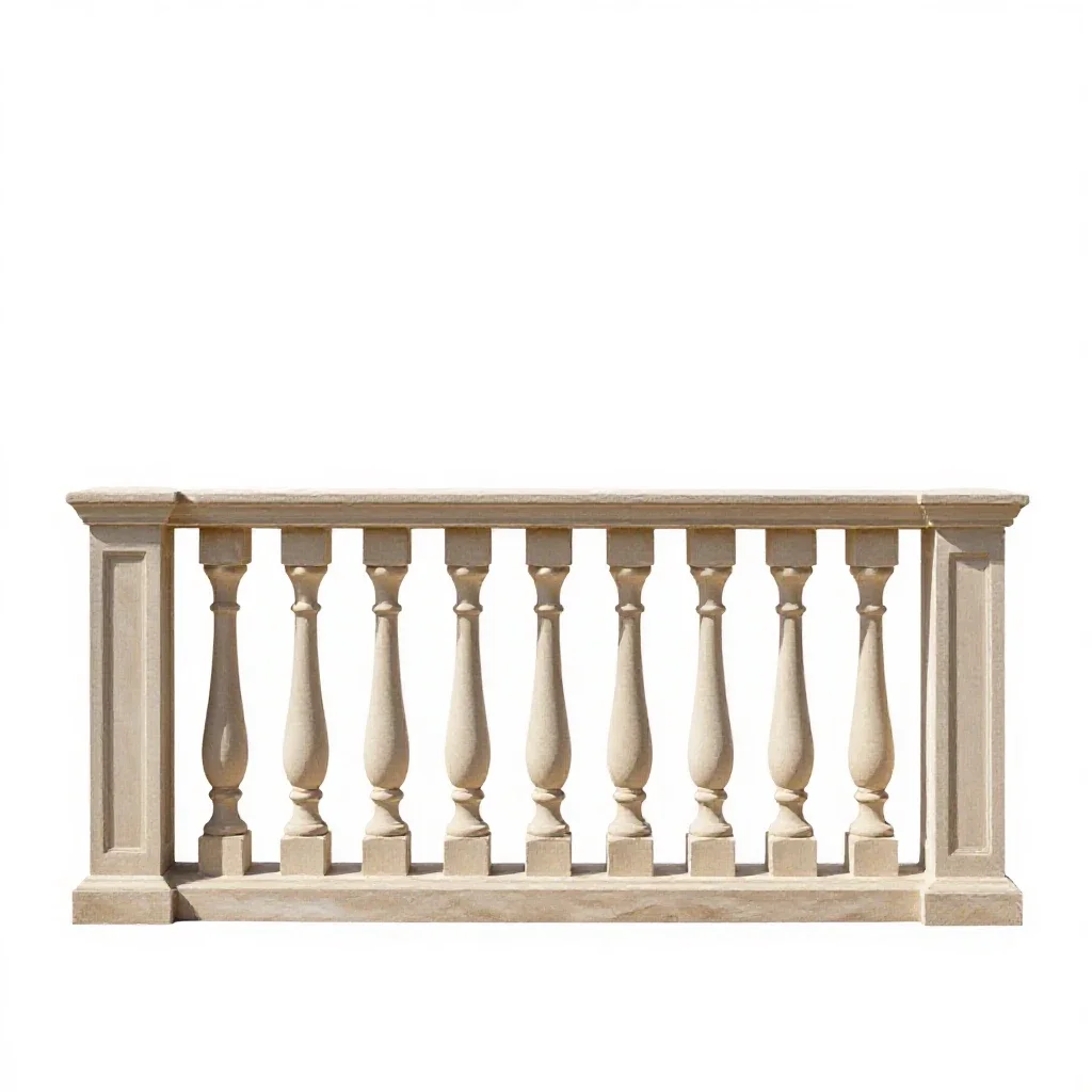 Balcony balustrade isolated on a white background