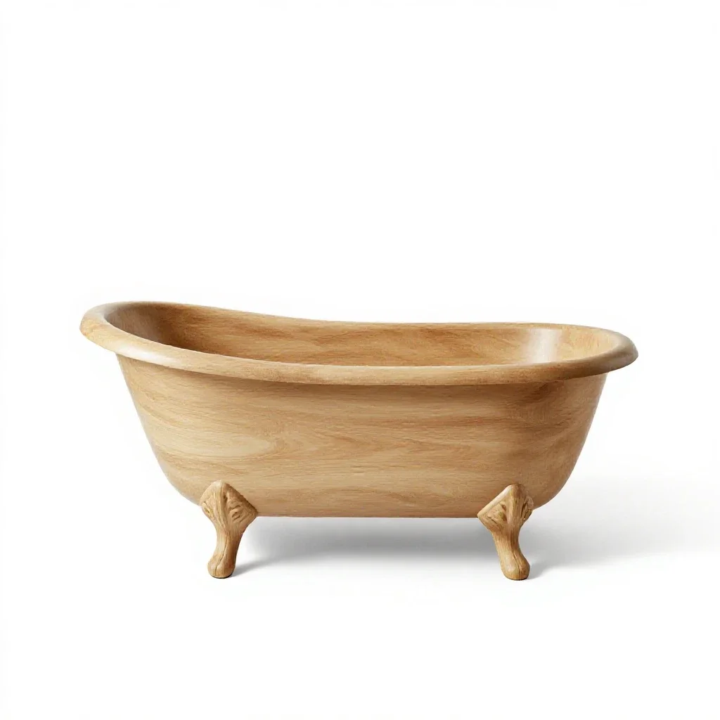 Claw-foot bathtub isolated on a white background
