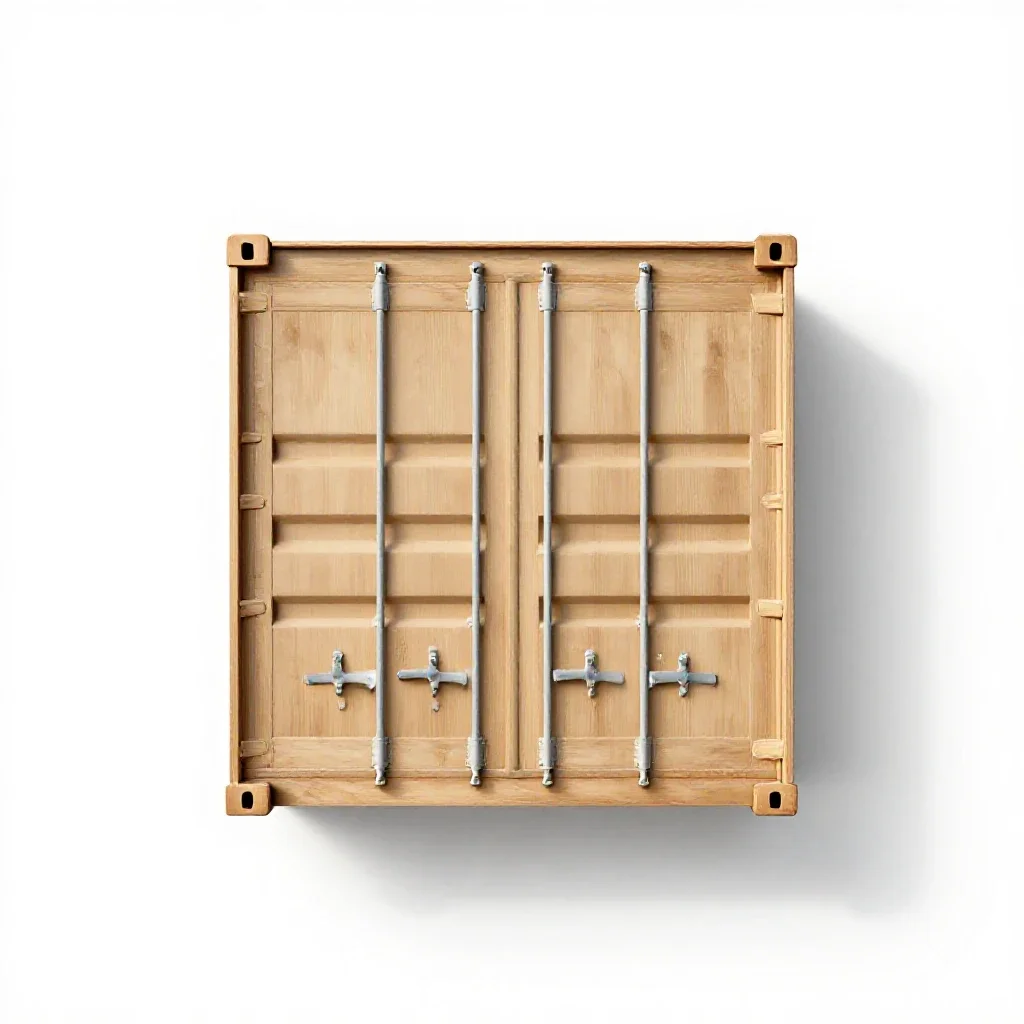 Shipping container home module isolated on a white background